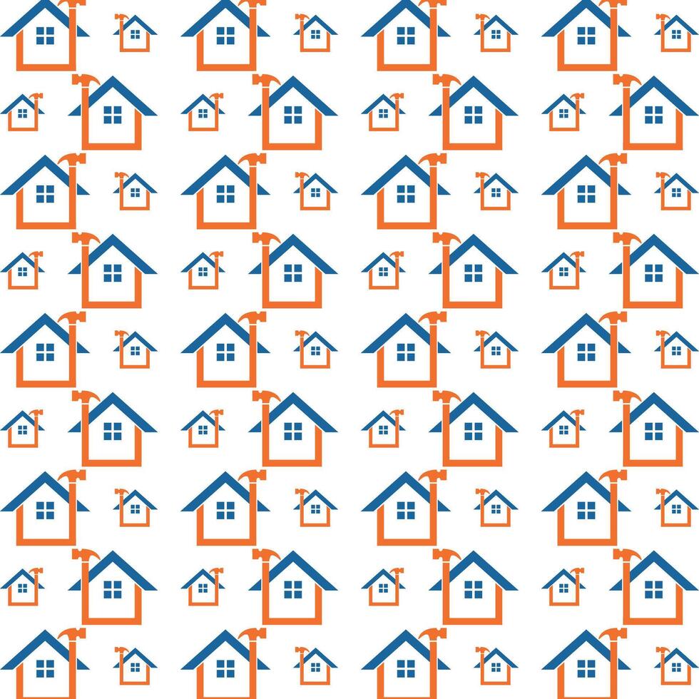 Home repair artful trendy multicolor repeating pattern illustration design vector