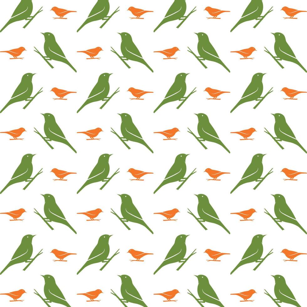 Bird exotic trendy multicolor repeating pattern illustration background design vector