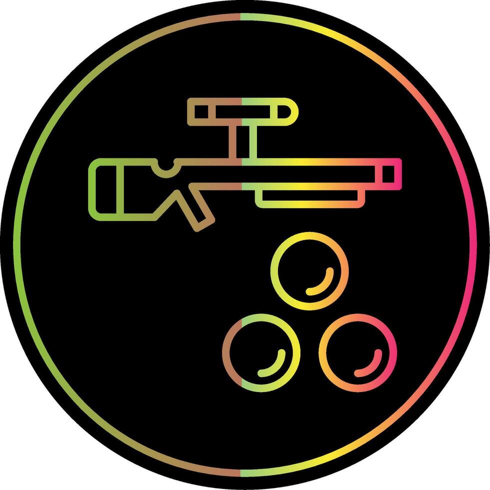 Paintball Line Gradient Due Color Icon Design vector