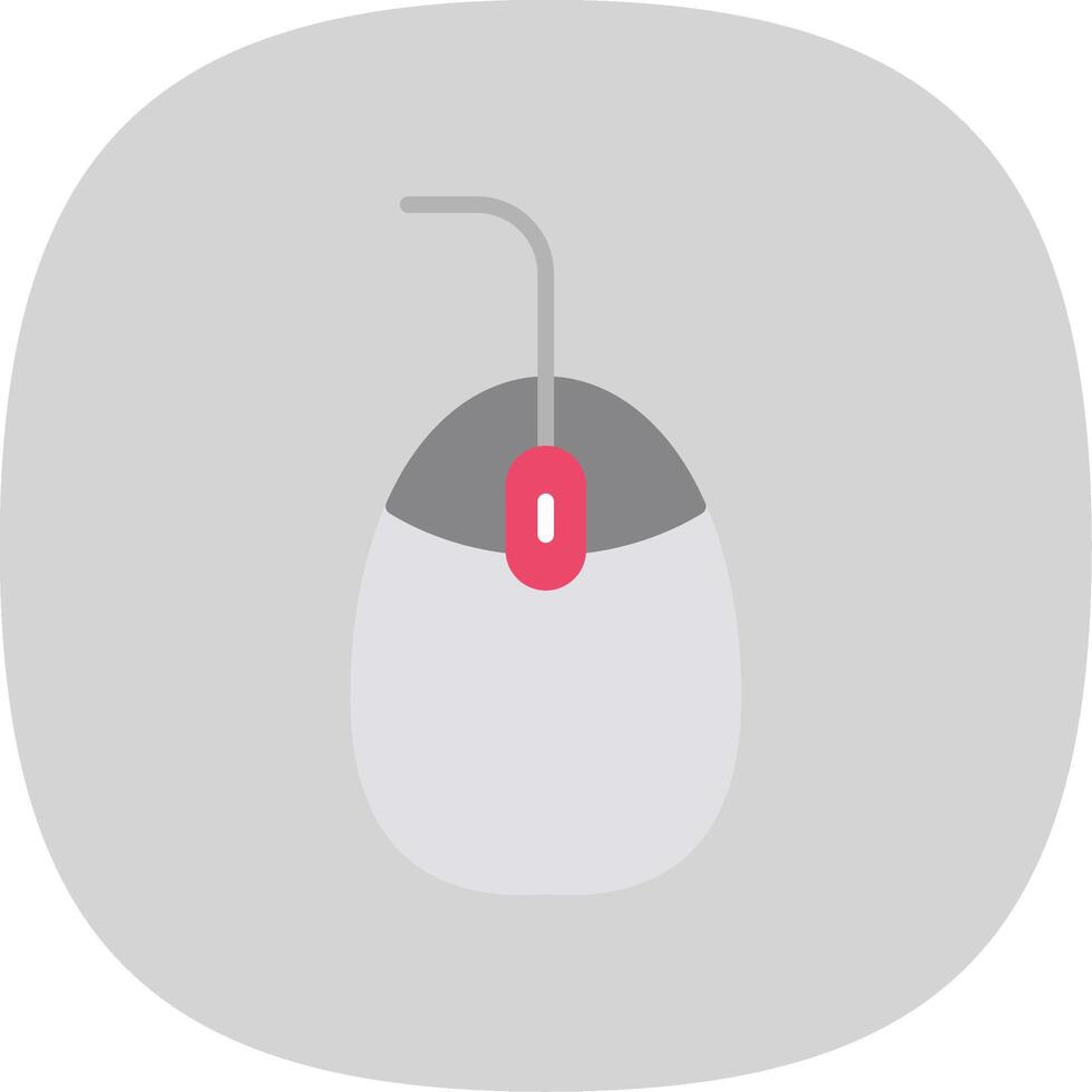Mouse Flat Curve Icon Design vector