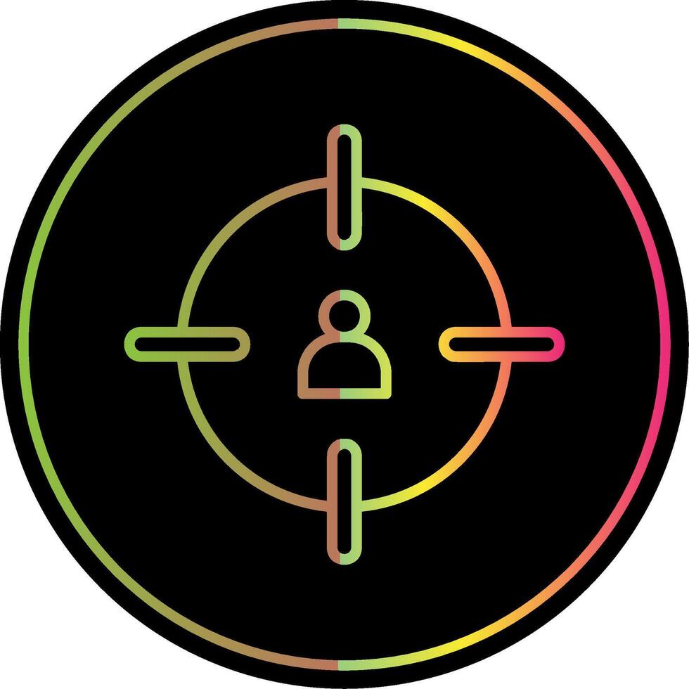 Headshot Line Gradient Due Color Icon Design vector