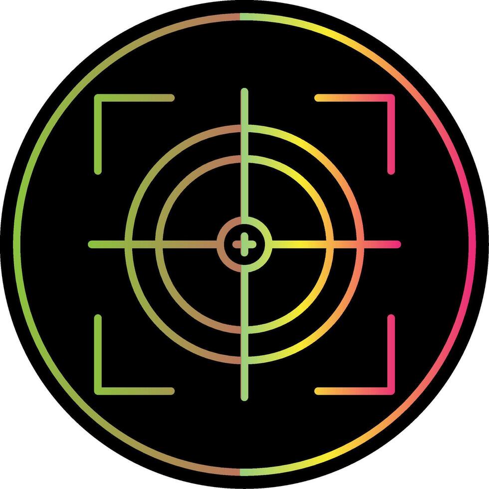 Scope Line Gradient Due Color Icon Design vector