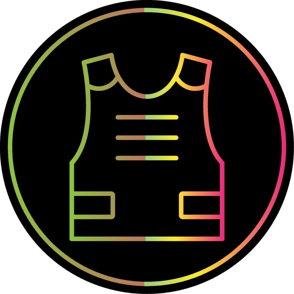 Armour Line Gradient Due Color Icon Design vector