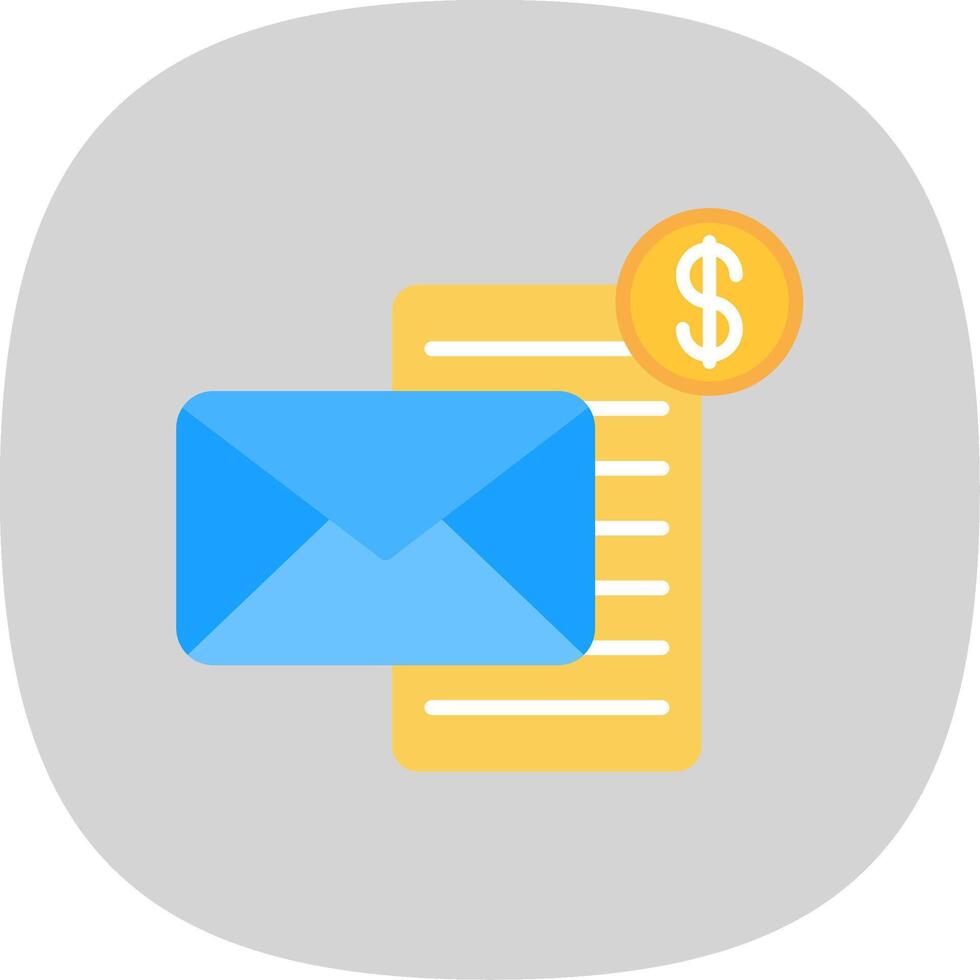 Letter Flat Curve Icon Design vector