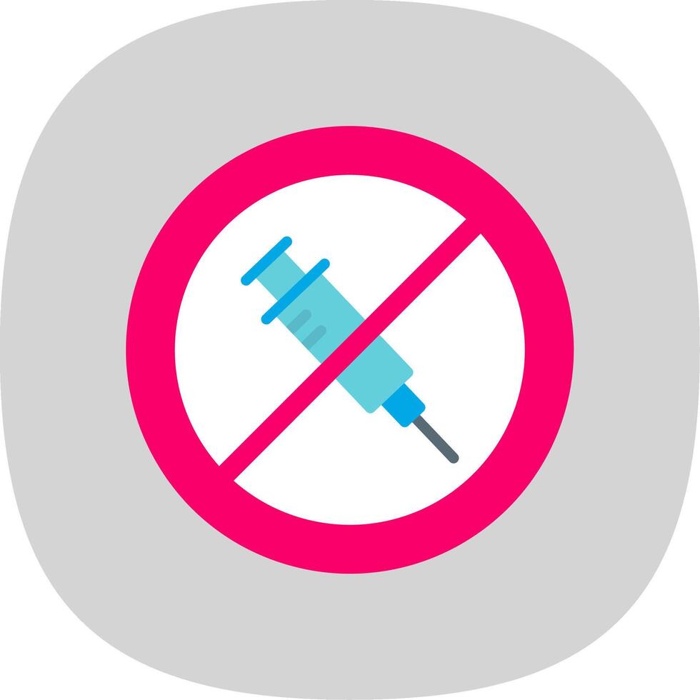 No Needle Flat Curve Icon Design vector