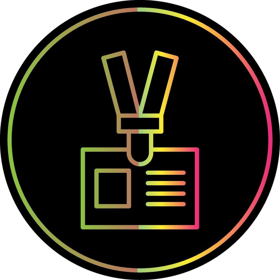 Lanyard Line Gradient Due Color Icon Design vector