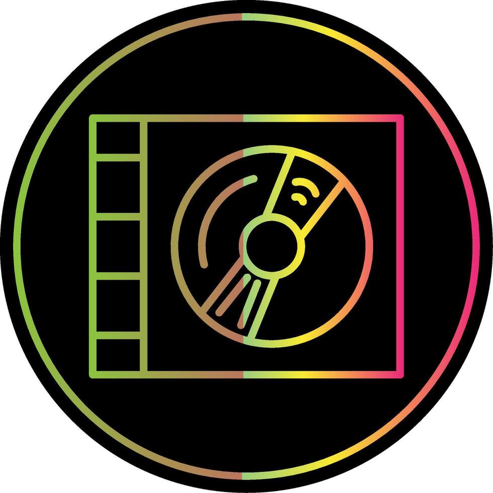 Compact Disc Line Gradient Due Color Icon Design vector