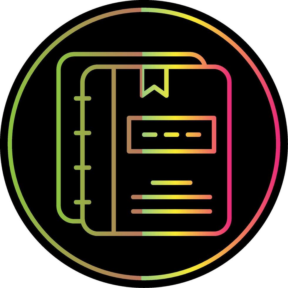 Notebooks Line Gradient Due Color Icon Design vector