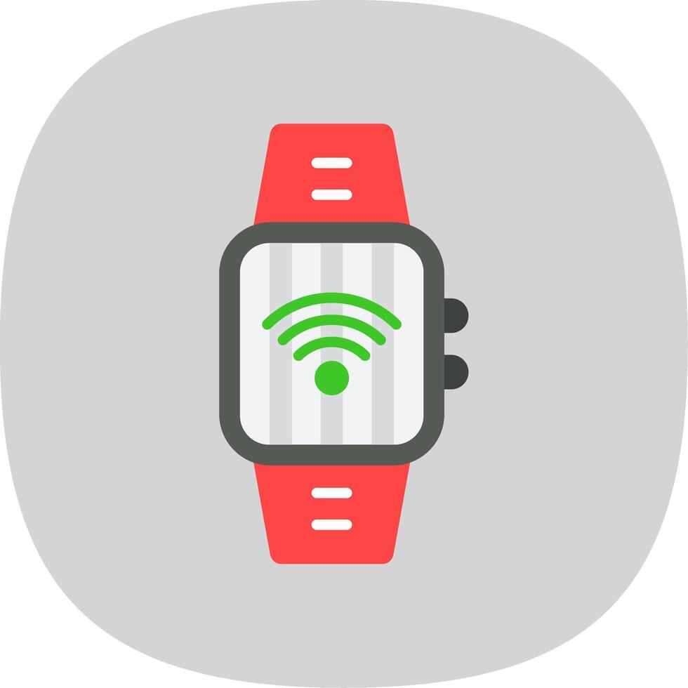 Wi-fi Flat Curve Icon Design vector
