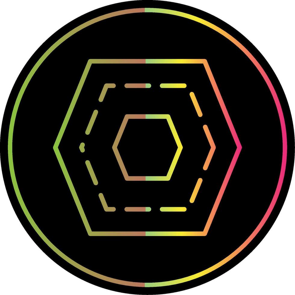 Nut Line Gradient Due Color Icon Design vector