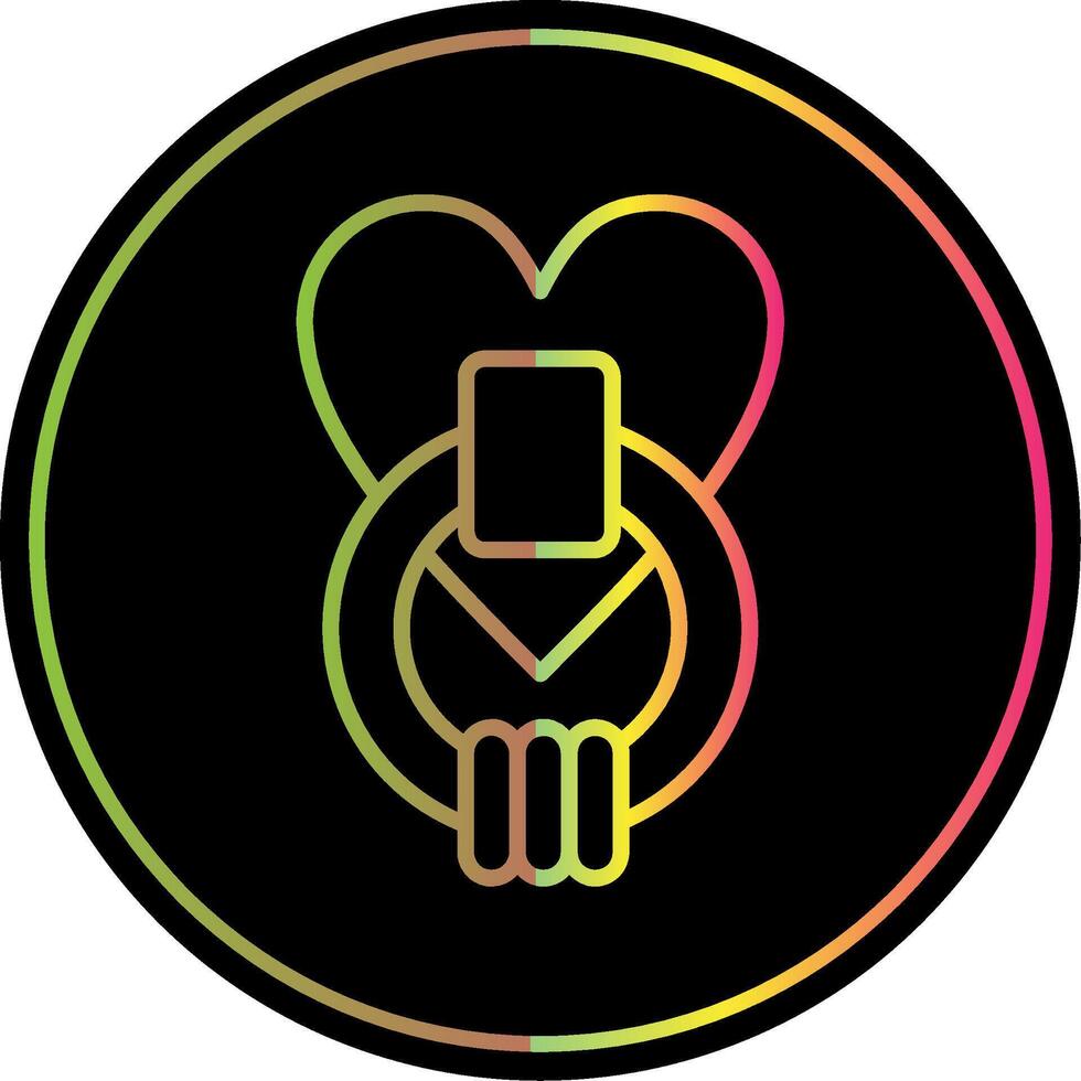 Door Knocker Line Gradient Due Color Icon Design vector