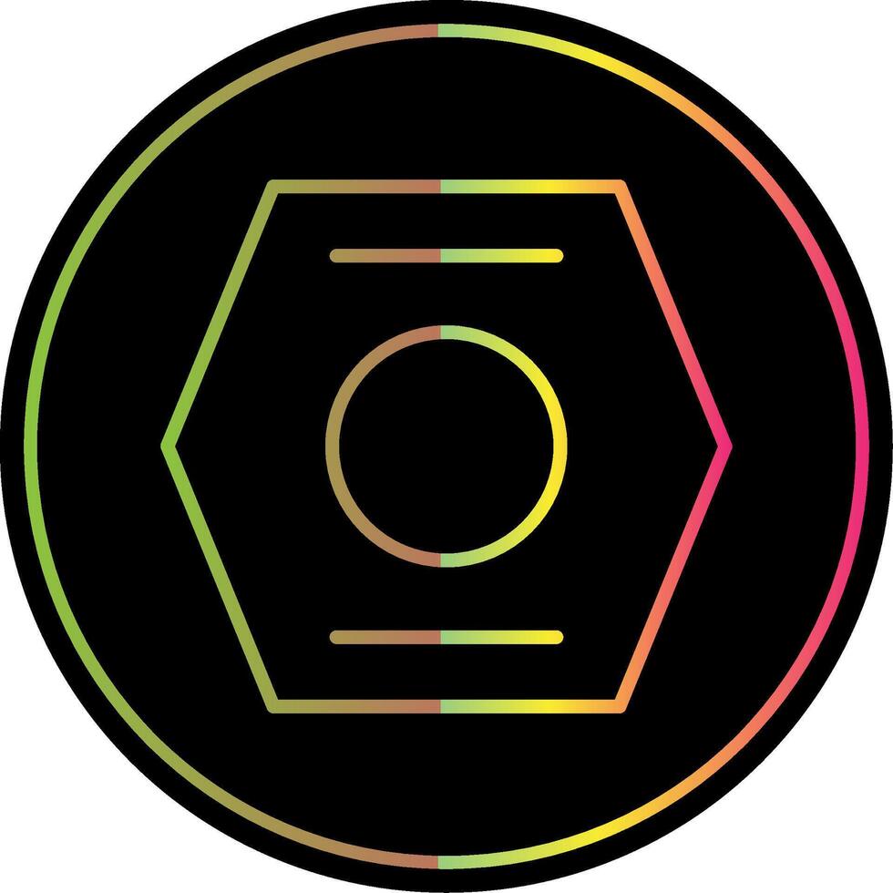 Nut Line Gradient Due Color Icon Design vector
