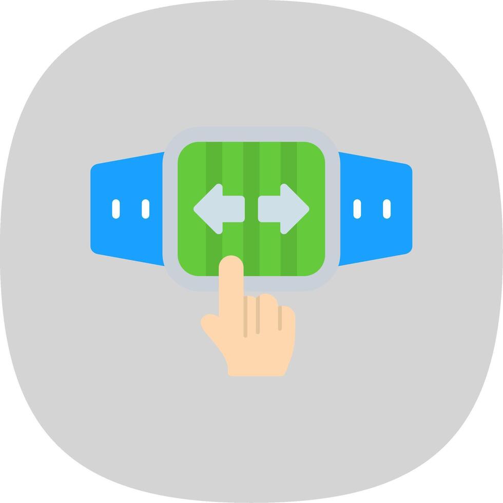 Touchscreen Flat Curve Icon Design vector