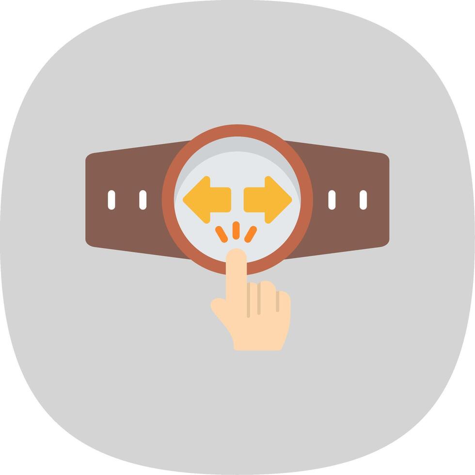 Touchscreen Flat Curve Icon Design vector
