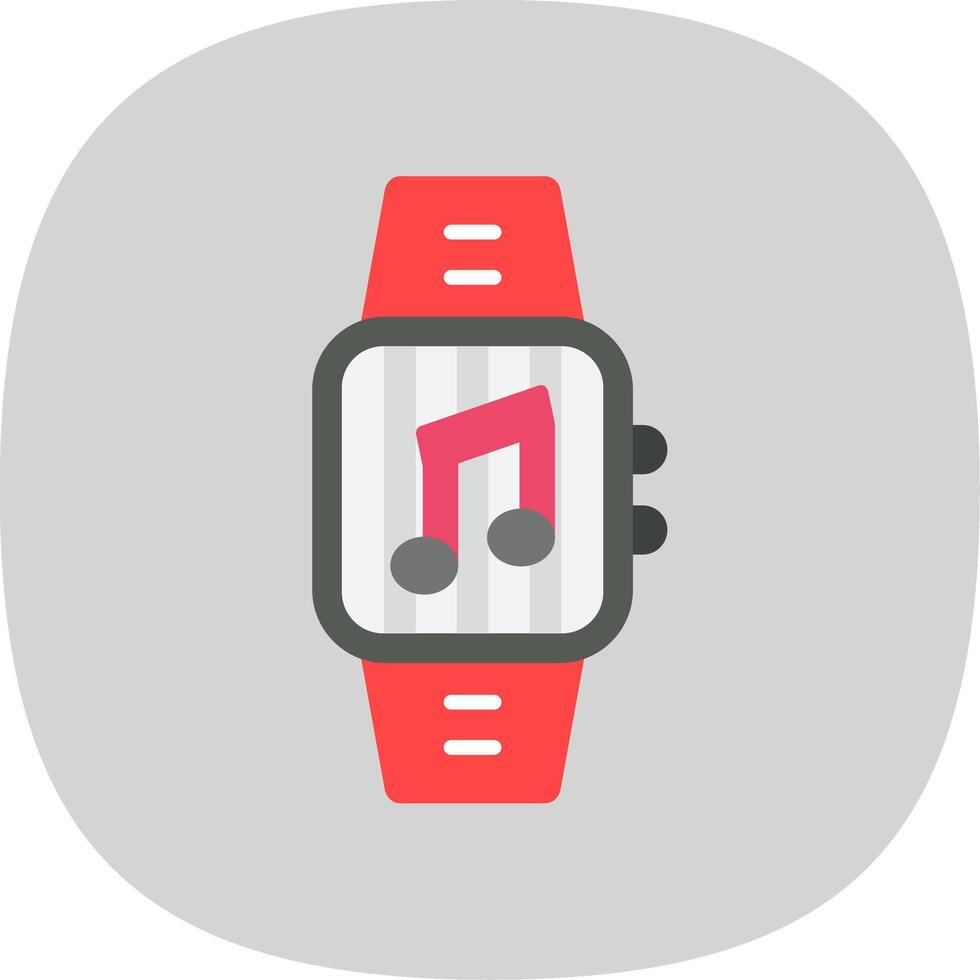 Music Flat Curve Icon Design vector