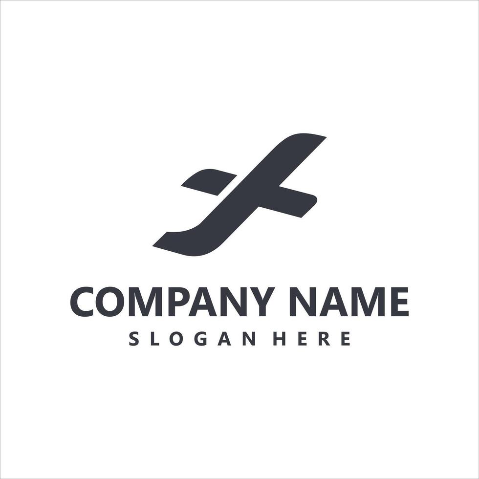 flight simple plan icon logo design vector