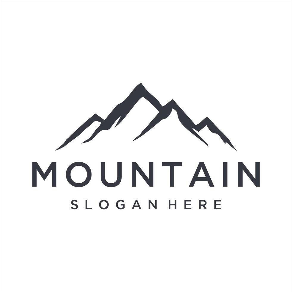 Black mountain logo design template vector