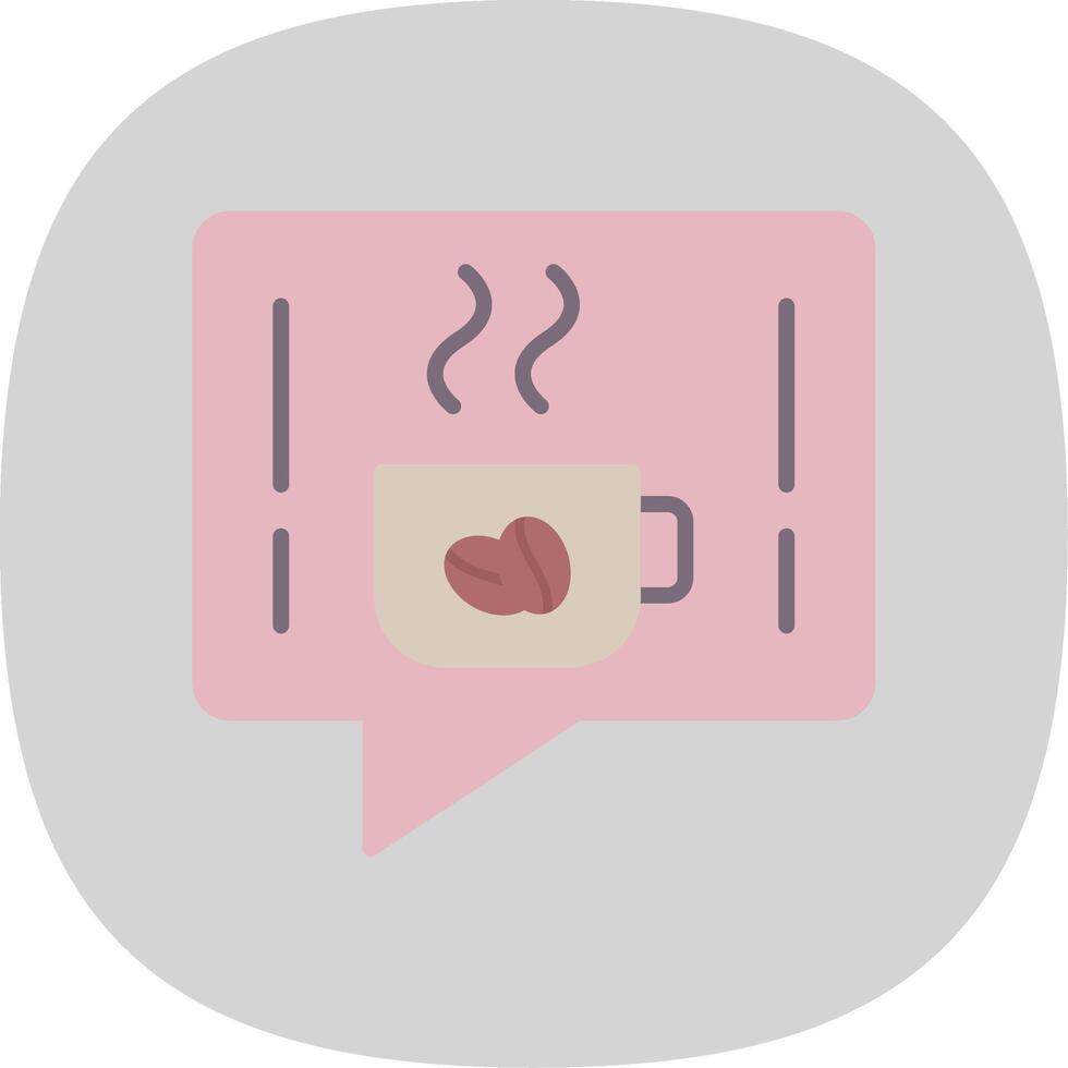 Chat Flat Curve Icon Design vector