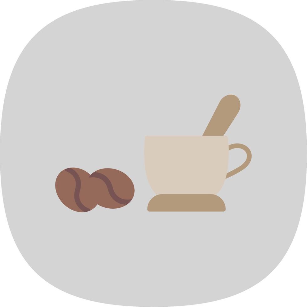 Coffee Flat Curve Icon Design vector