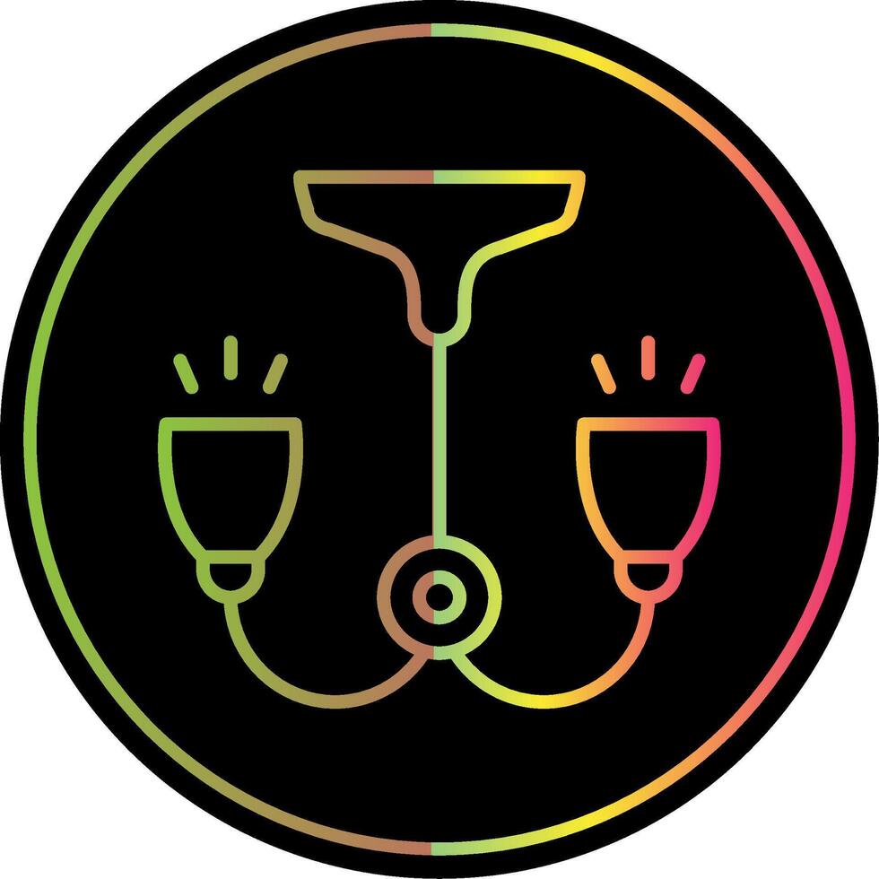 Lamp Line Gradient Due Color Icon Design vector