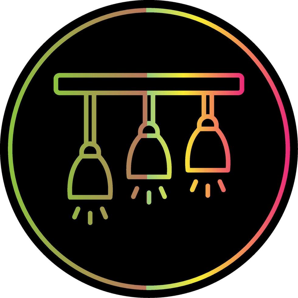 Lamp Line Gradient Due Color Icon Design vector