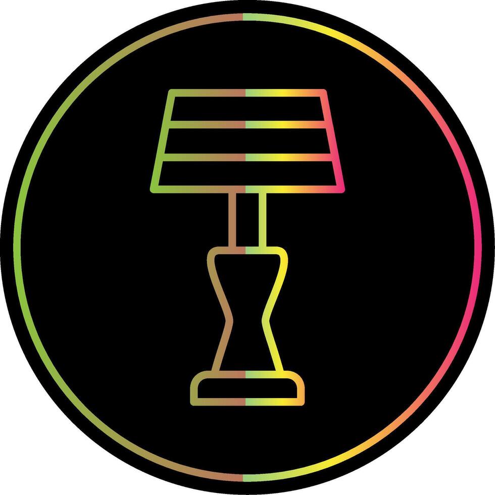 Lamp Line Gradient Due Color Icon Design vector