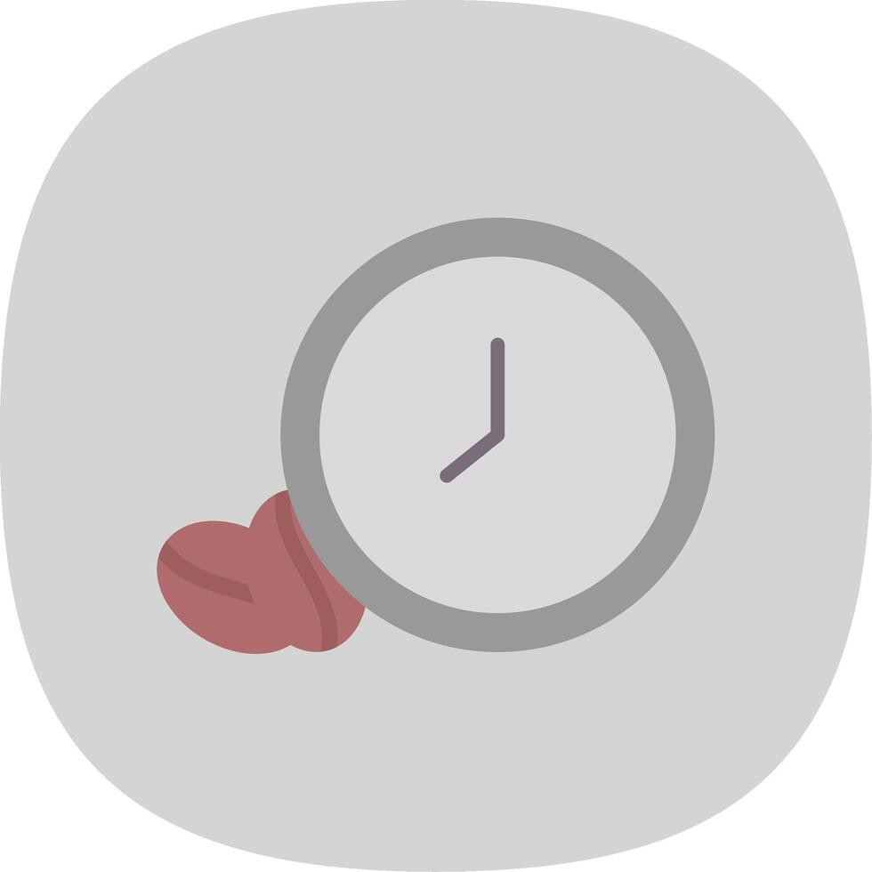Coffee Time Flat Curve Icon Design vector