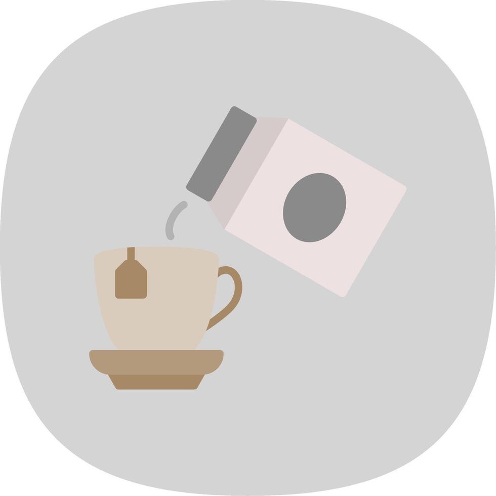Pour Milk Flat Curve Icon Design vector