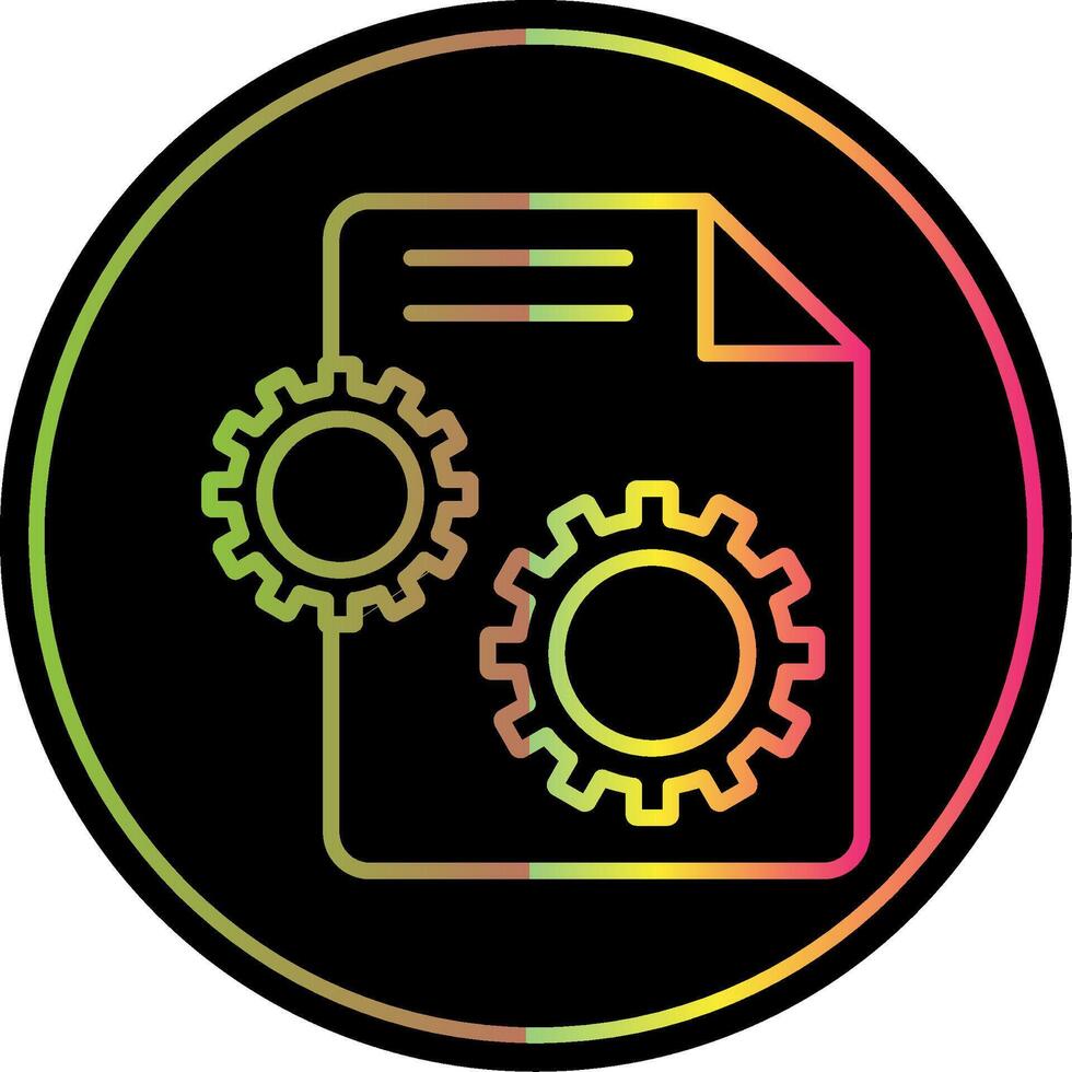 Settings Line Gradient Due Color Icon Design vector