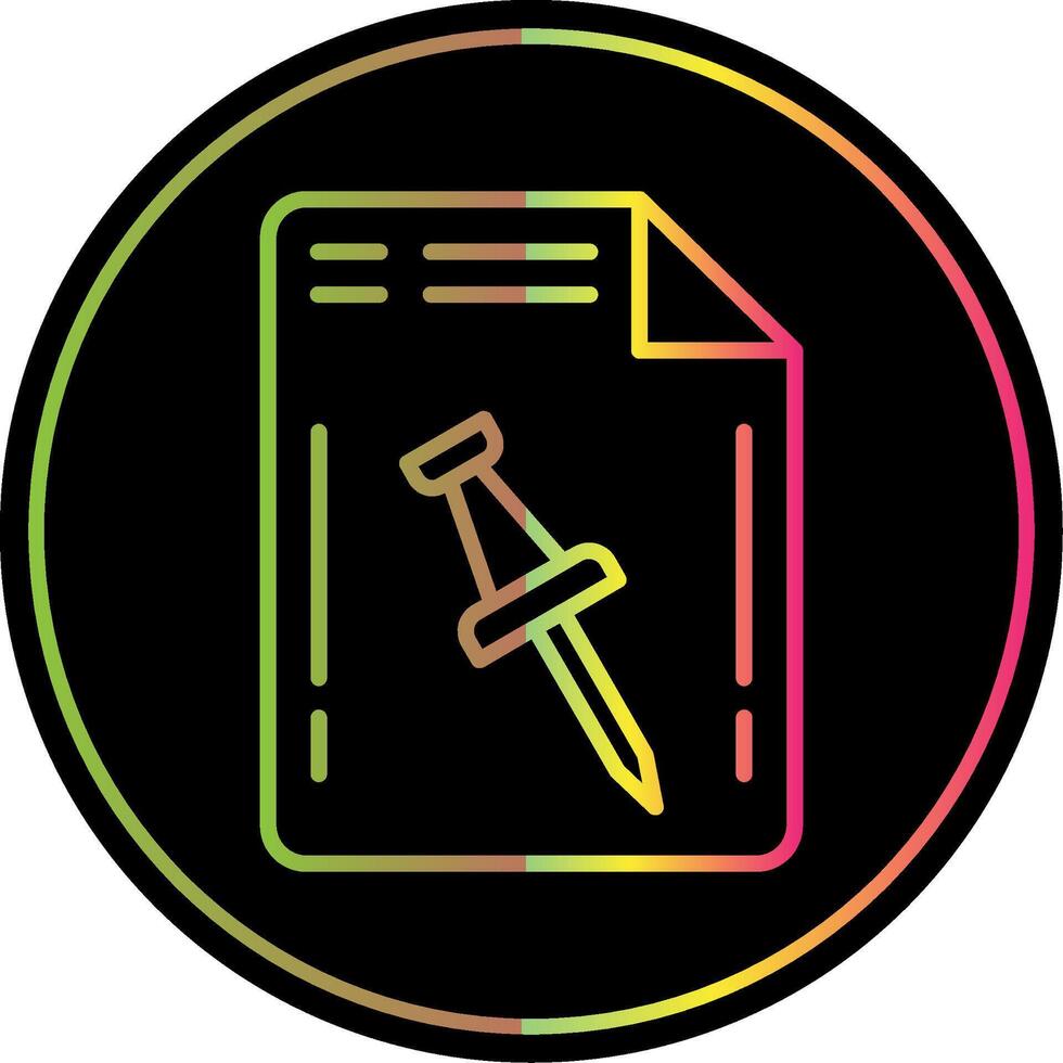 Document Line Gradient Due Color Icon Design vector