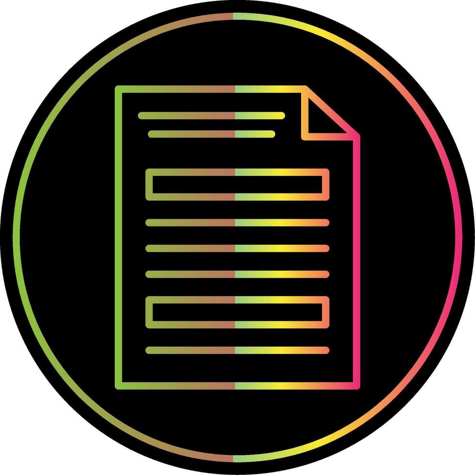 Document Line Gradient Due Color Icon Design vector