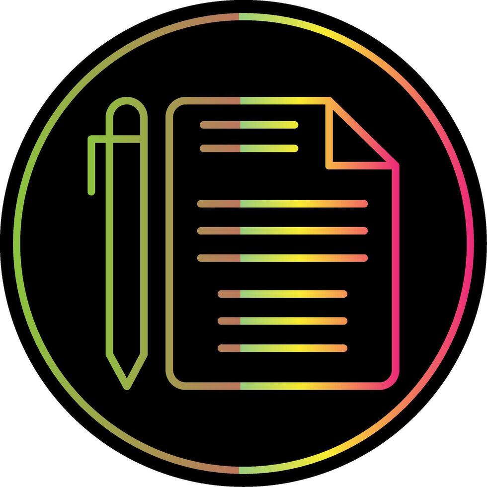 File Line Gradient Due Color Icon Design vector