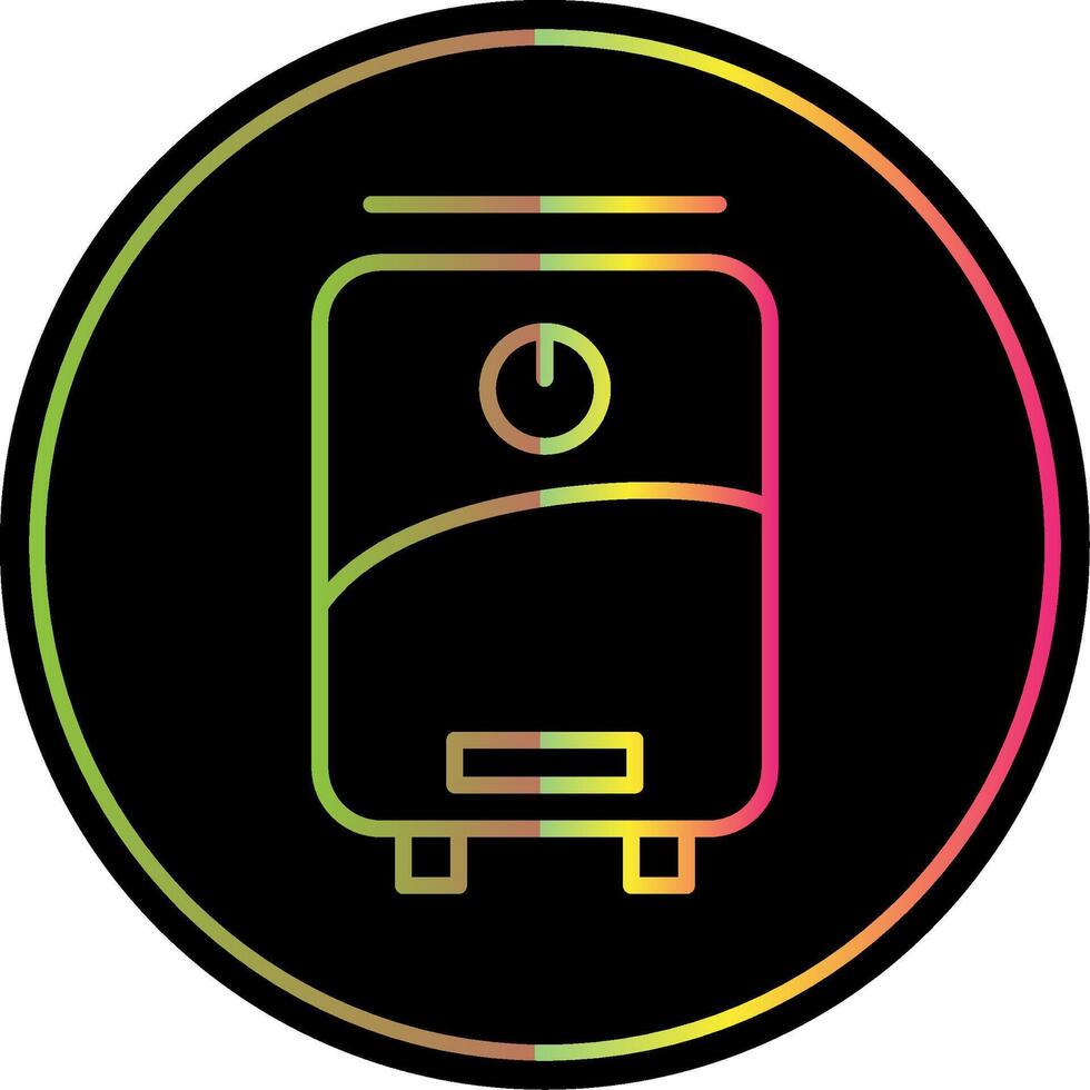 Water Heater Line Gradient Due Color Icon Design vector