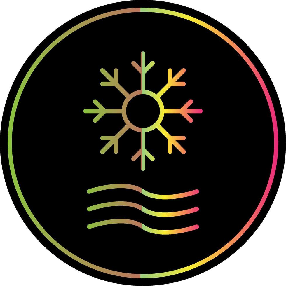 Defrost Line Gradient Due Color Icon Design vector