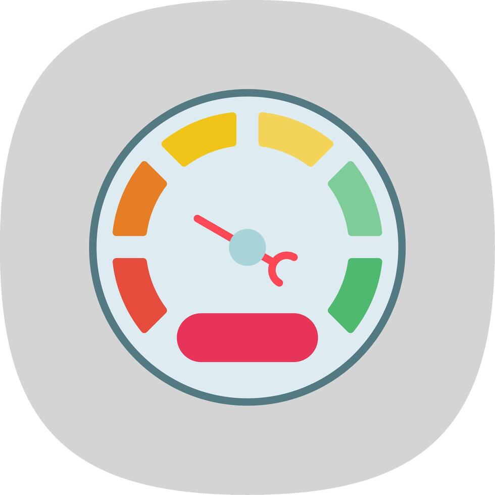 Gauge Flat Curve Icon Design vector