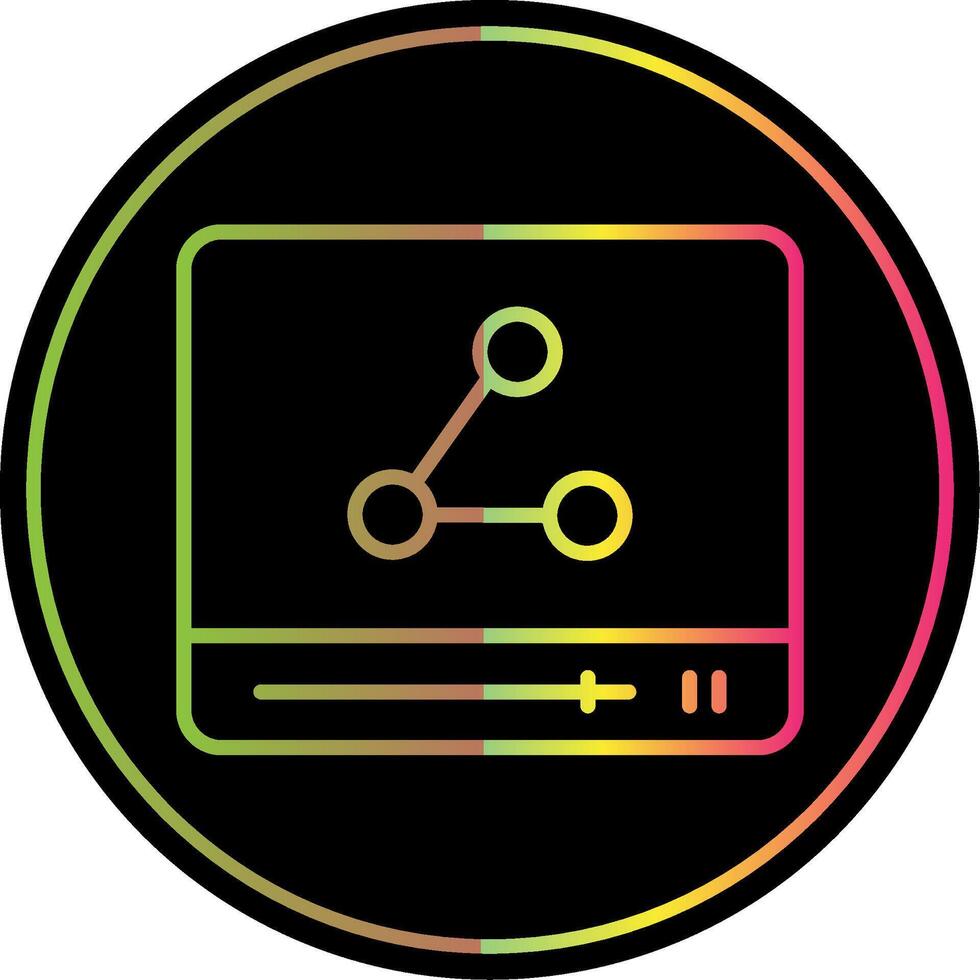 Line Gradient Due Color Icon Design vector