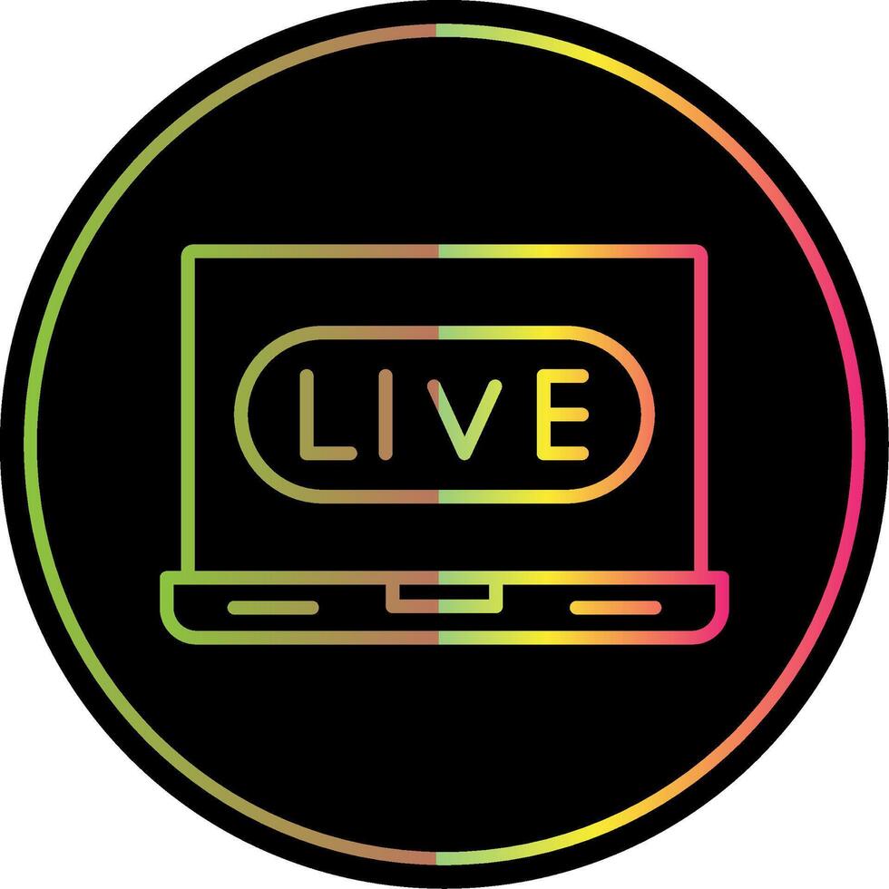 Laptop Line Gradient Due Color Icon Design vector