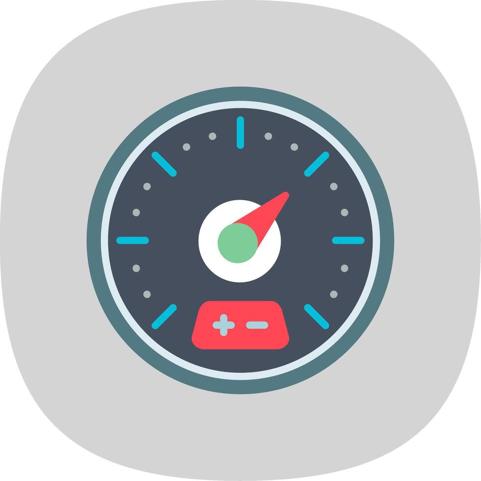 Gauge Flat Curve Icon Design vector