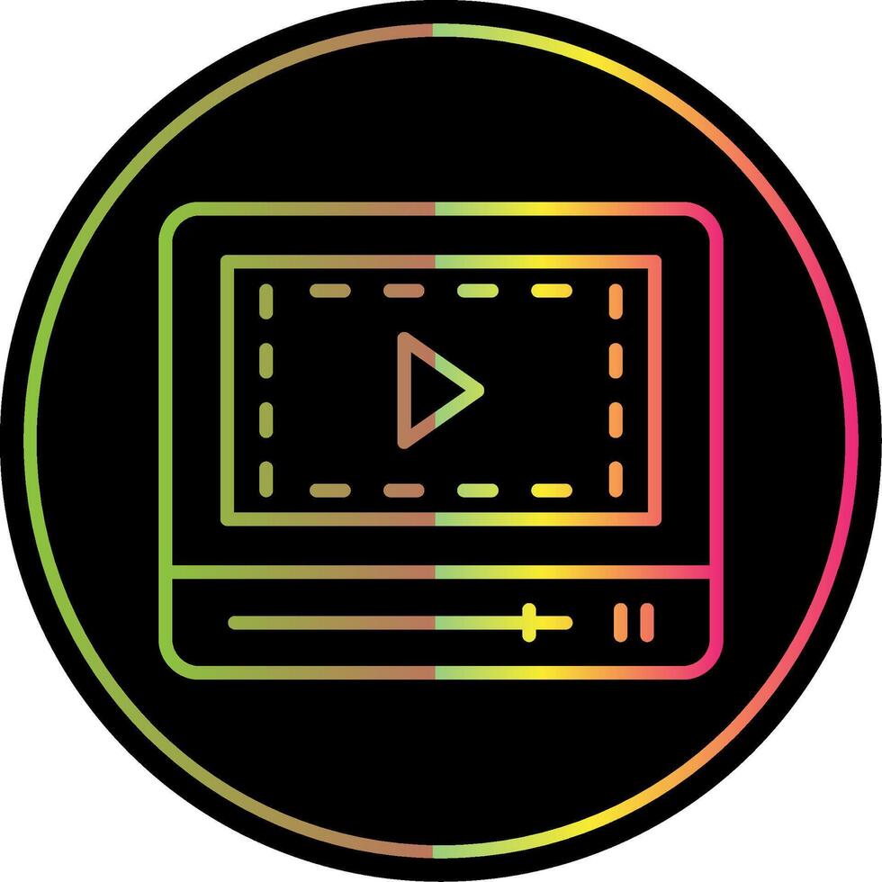 Line Gradient Due Color Icon Design vector