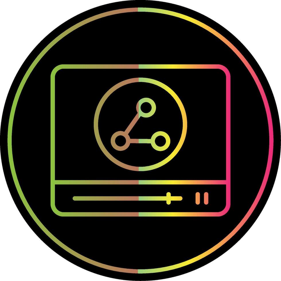 Browser Line Gradient Due Color Icon Design vector