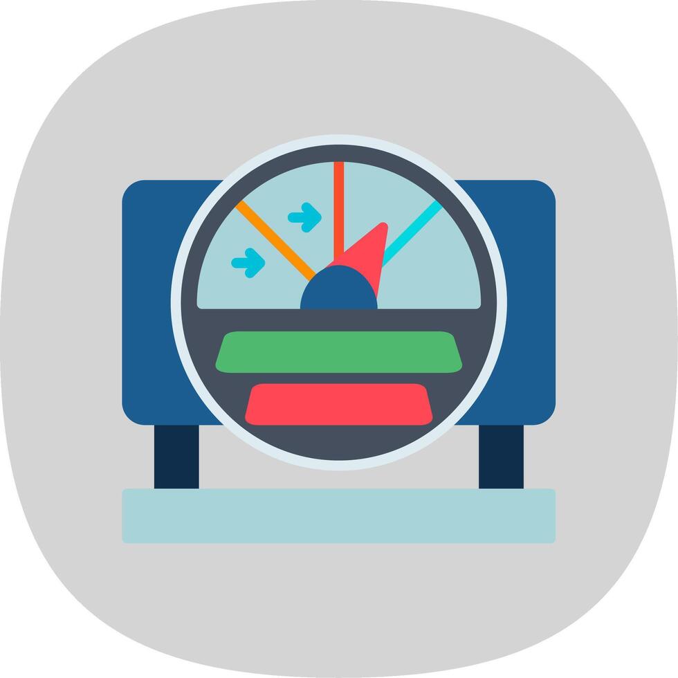 Gauge Flat Curve Icon Design vector