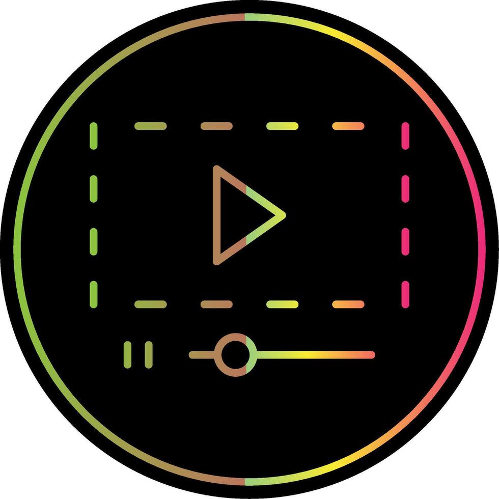 Line Gradient Due Color Icon Design vector