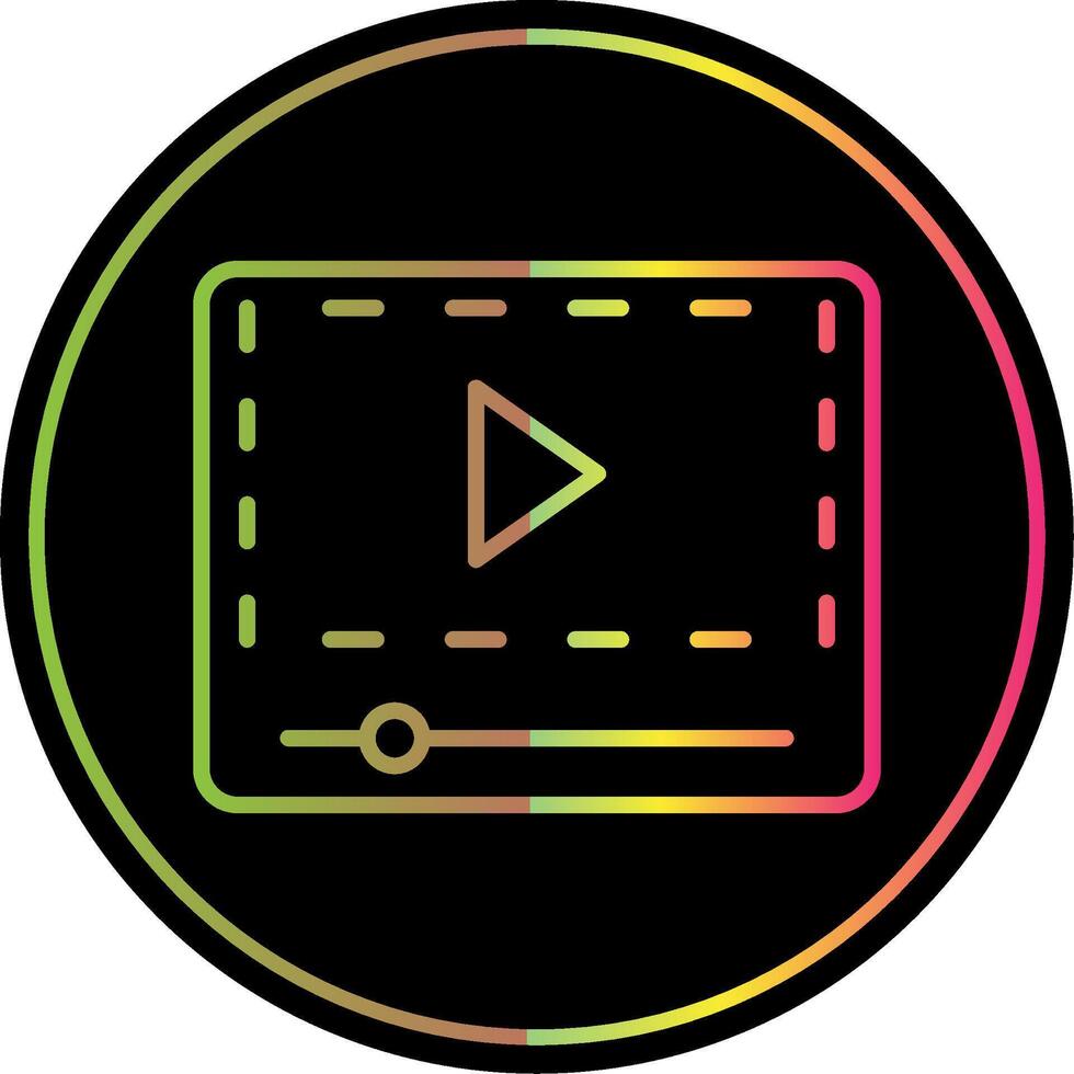 Line Gradient Due Color Icon Design vector