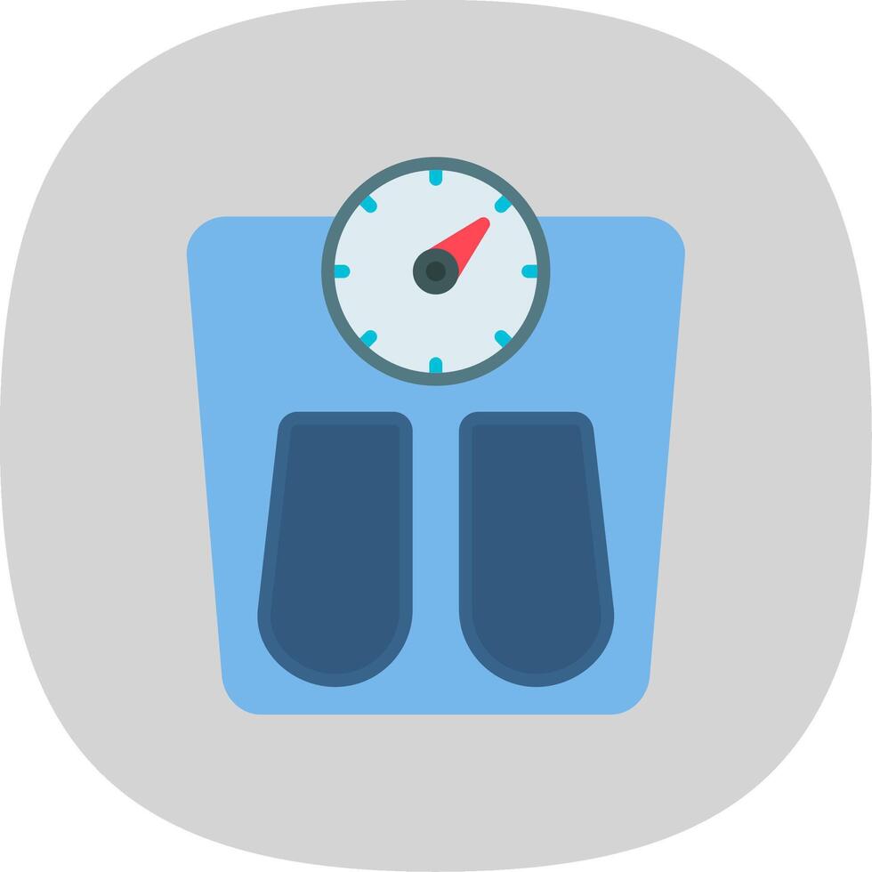 Scales Flat Curve Icon Design vector