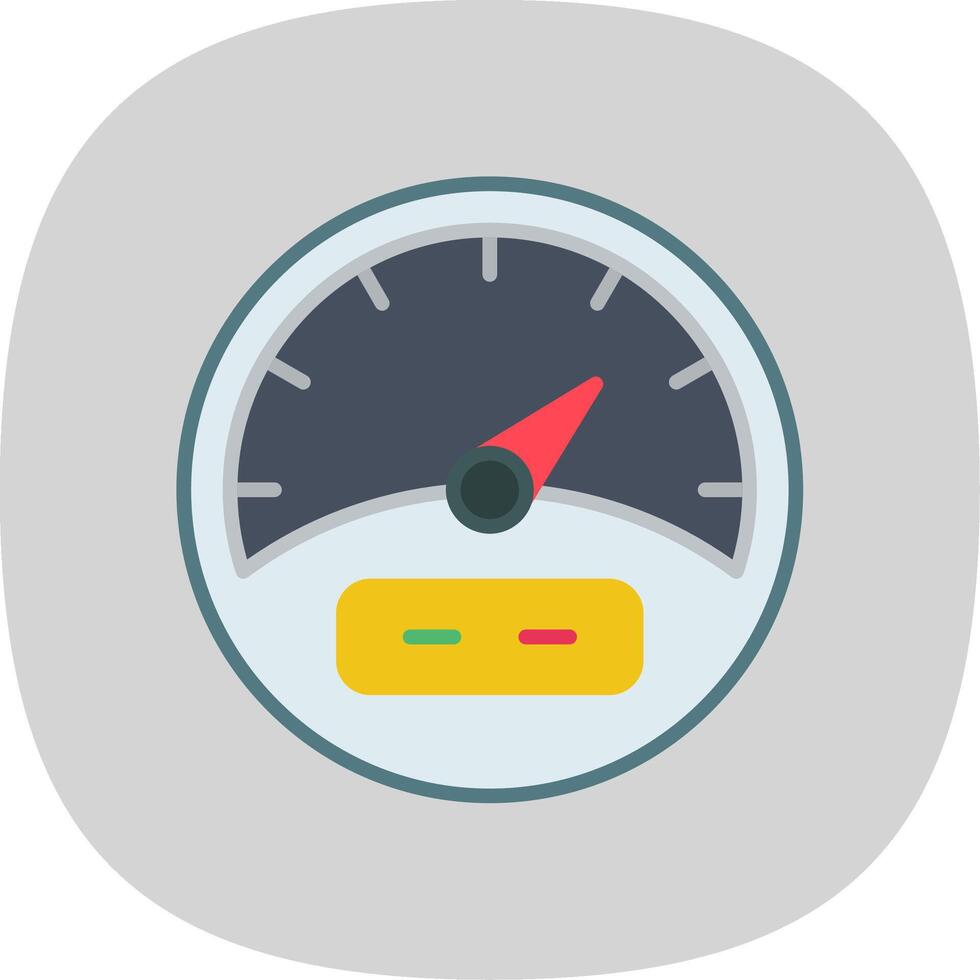 Gauge Flat Curve Icon Design vector