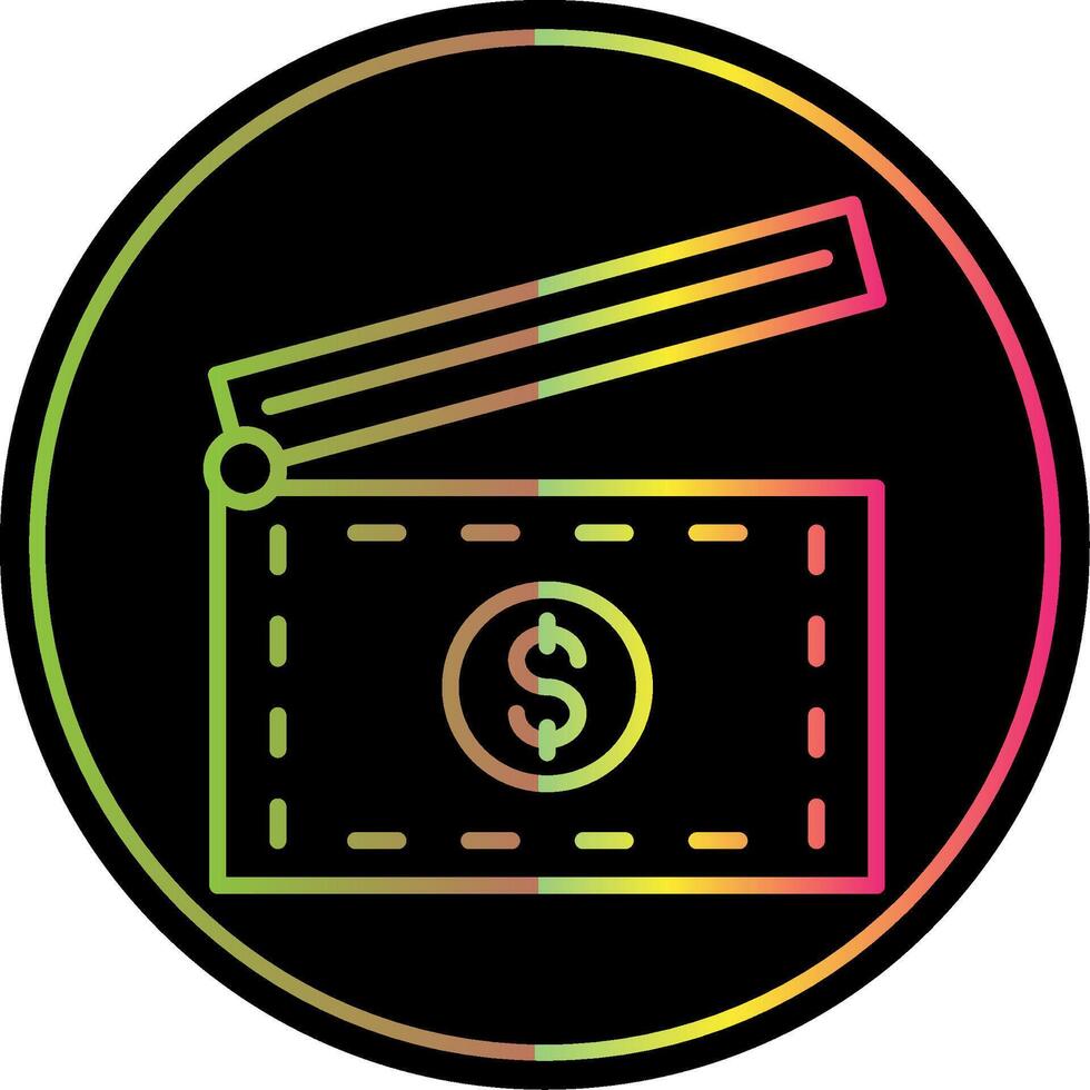Clapperboard Line Gradient Due Color Icon Design vector