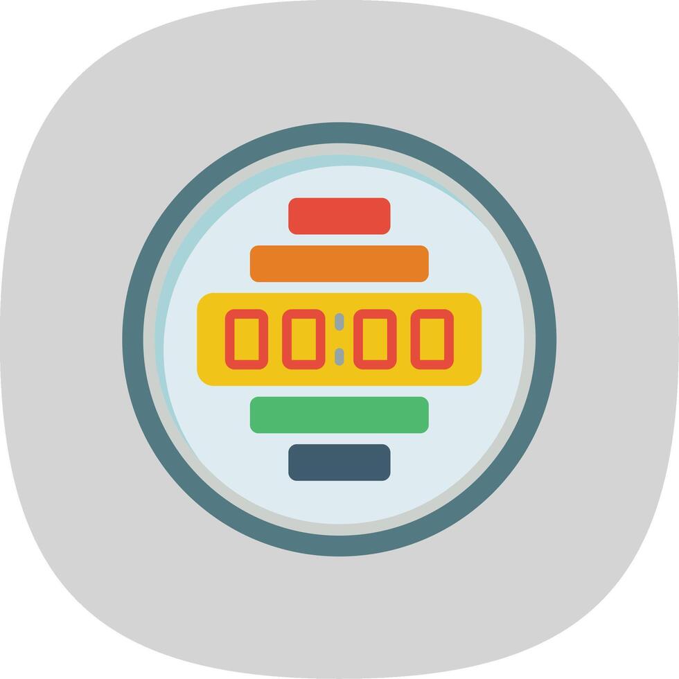 Gauge Flat Curve Icon Design vector