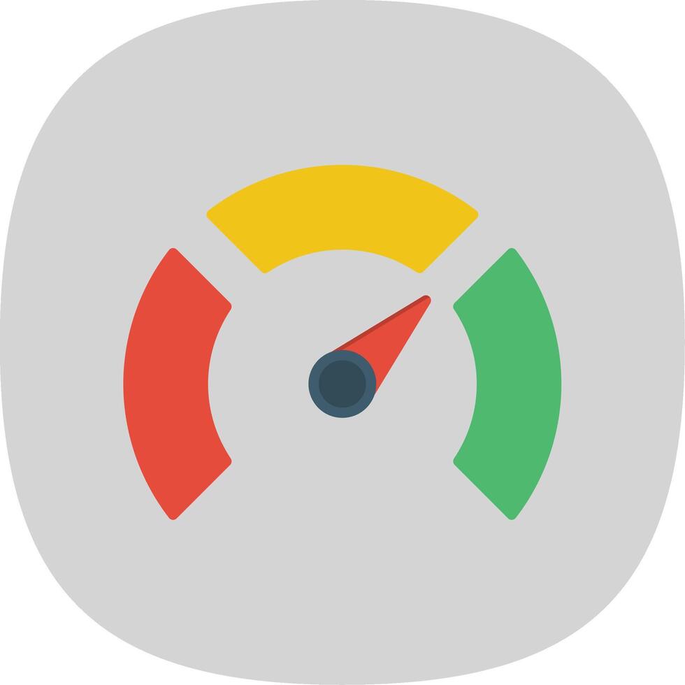 Gauge Flat Curve Icon Design vector