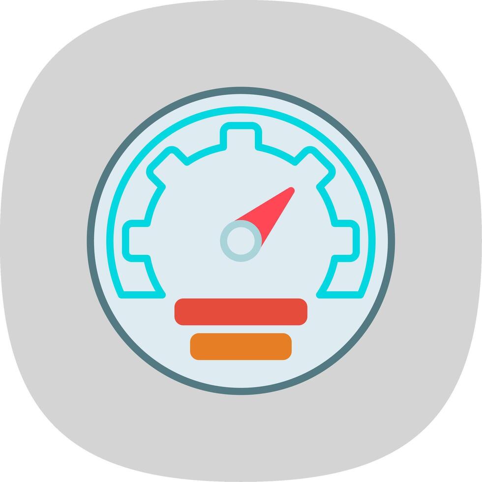 Gauge Flat Curve Icon Design vector