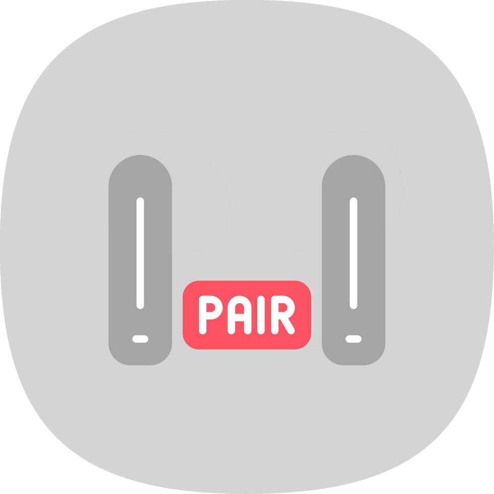 Pairing Flat Curve Icon Design vector